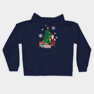 Krillin Around The Christmas Tree Kids Hoodie